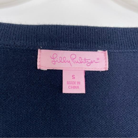 Lily Pulitzer Argyle button down cardigan size Small - Picture 9 of 13